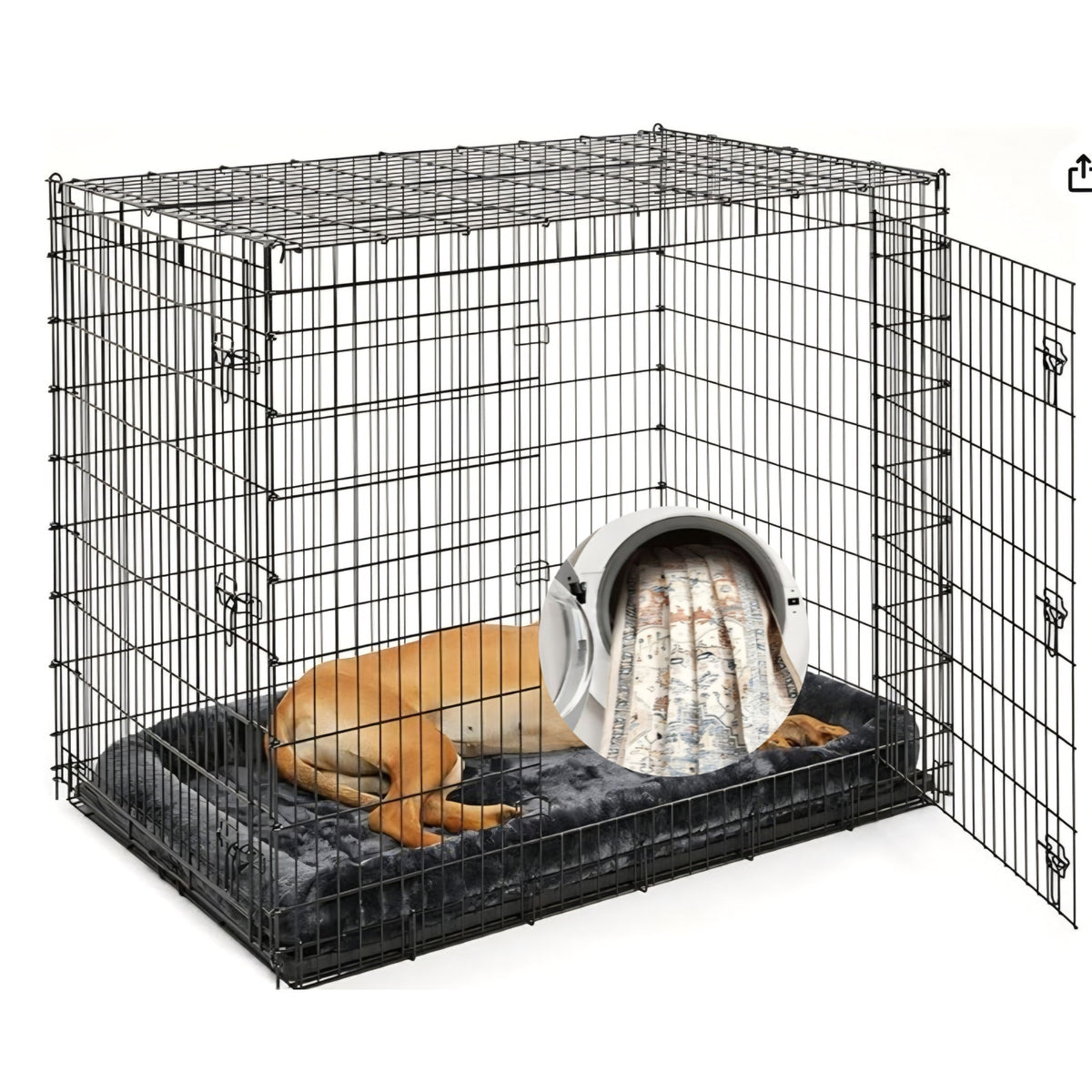 MidWest Homes for Pets Solutions Series XXL Double Door 54-Inch Dog Crate for the Largest Breeds,