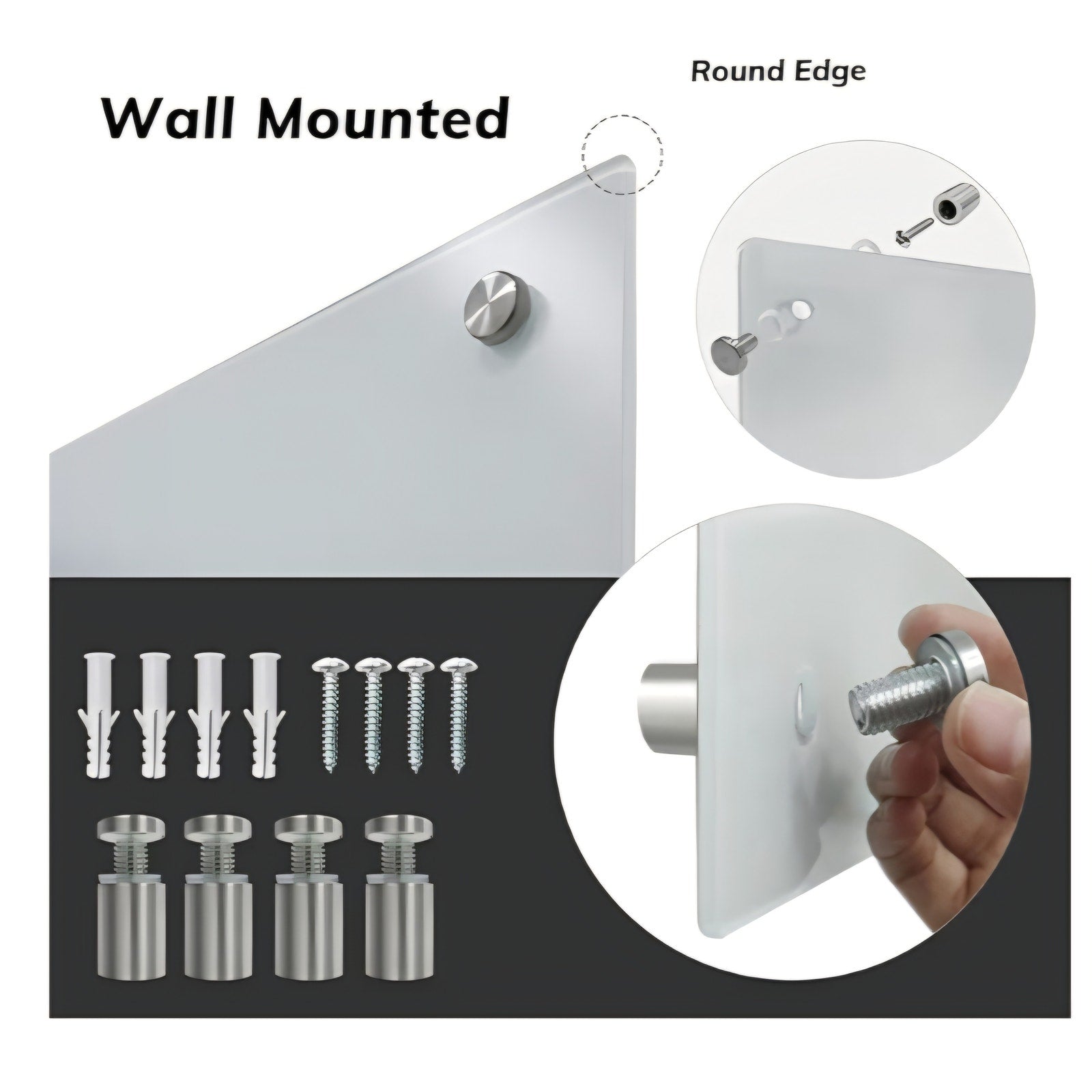 Frosted Magnetic White Board – 72 x 48 Inches Dry Erase Glass Whiteboard for Wall