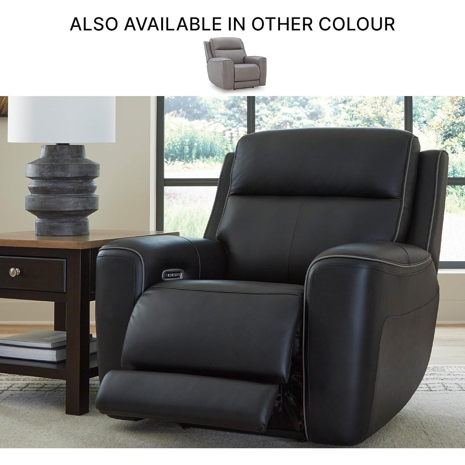 Signature Design by Ashley 5Z-Dreamlight Urban Power Recliner, Black