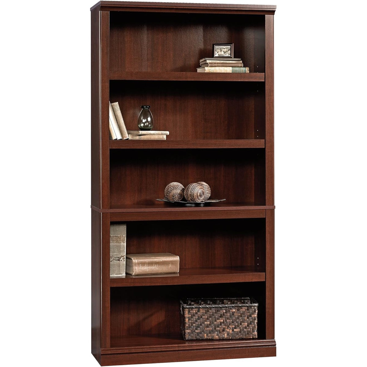 Sauder Miscellaneous Storage 5-Shelf Bookcase/ Book shelf, Select Cherry finish