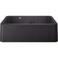 BLANCO, Anthracite 402322 IKON SILGRANIT 60/40 Double Bowl Apron-Front Kitchen Sink, 33" X 19"