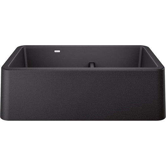 BLANCO, Anthracite 402322 IKON SILGRANIT 60/40 Double Bowl Apron-Front Kitchen Sink, 33" X 19"