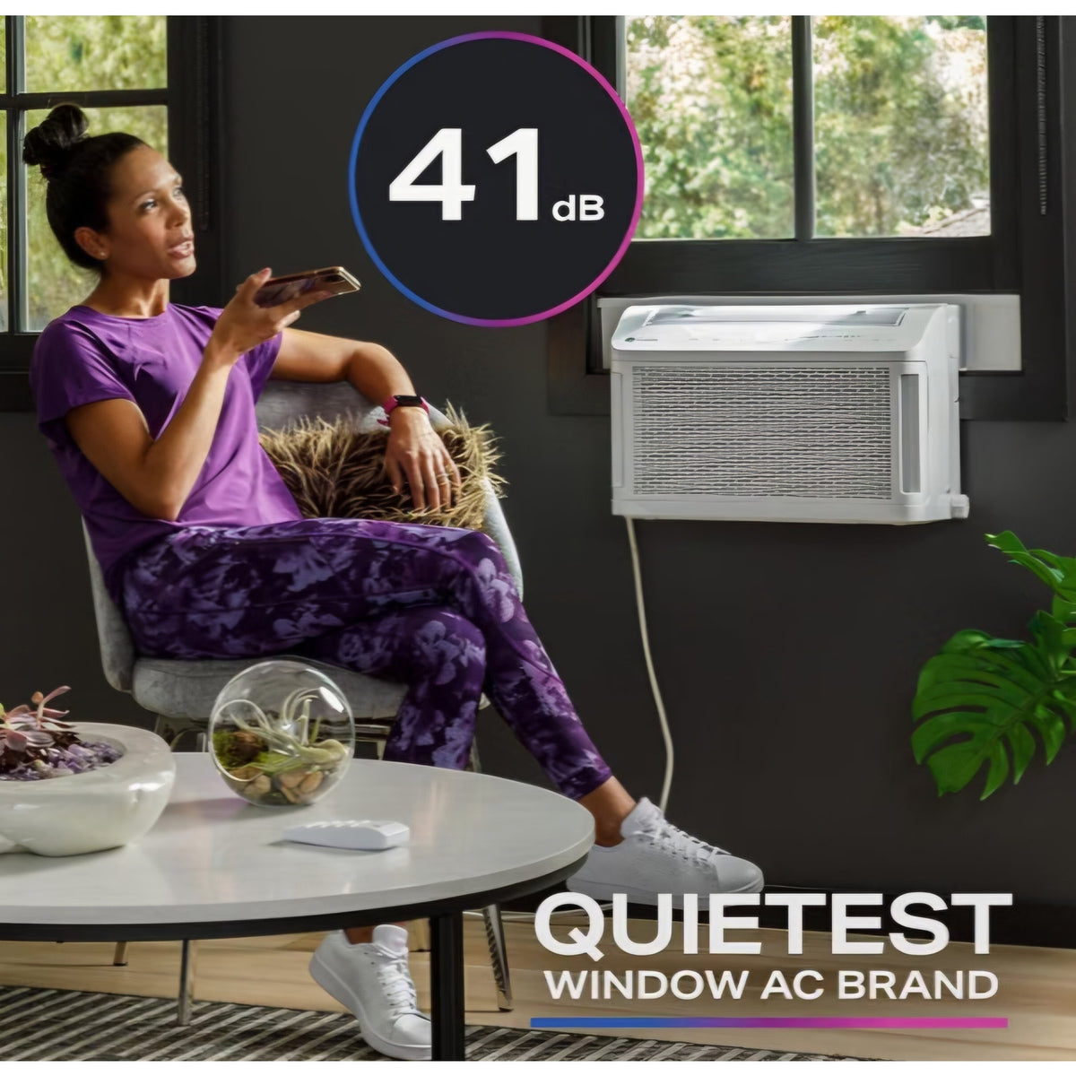 GE Profile ClearView Window Air Conditioner Unit, 8,300 BTU, Energy Efficient Cooling up to 350 sq
