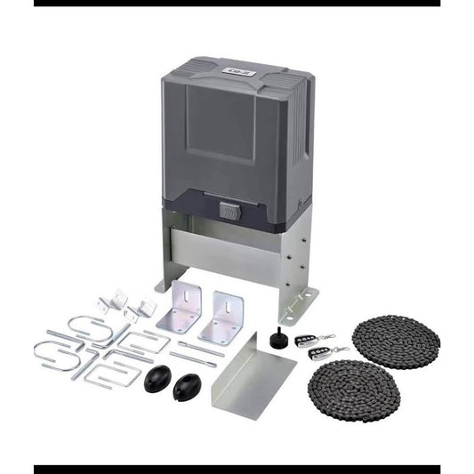 Sliding Gate Opener with 2 Remote Controls, Electric Rolling Driveway Fence Slide Gate Motor