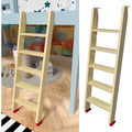 Wood Bunk Bed Ladder, Lofted with 4in Extra Wide Steps & Non-Slip Pads, Wood Color, 55in /140cm