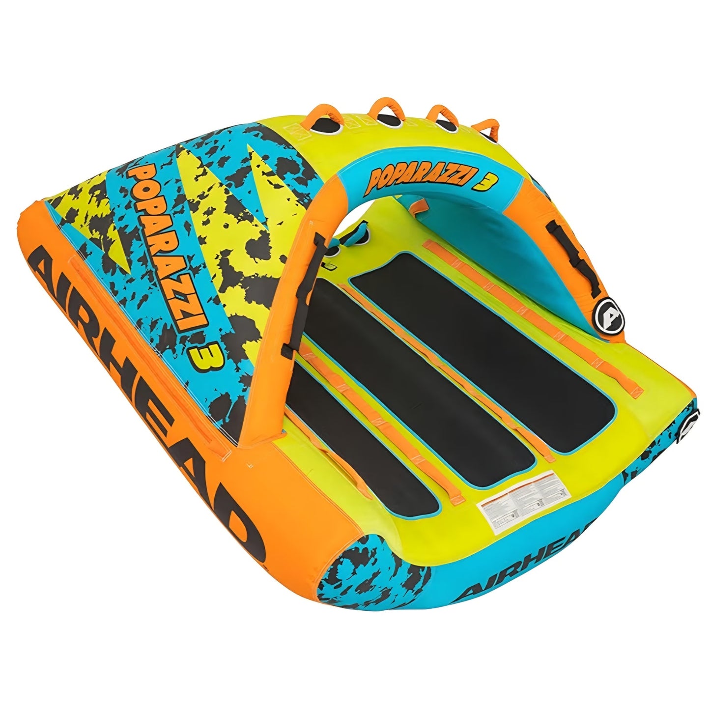 Airhead Poparazzi Towable Tube for Boating, 1-3 Rider Inflatable Boat Tube for Water Tubing