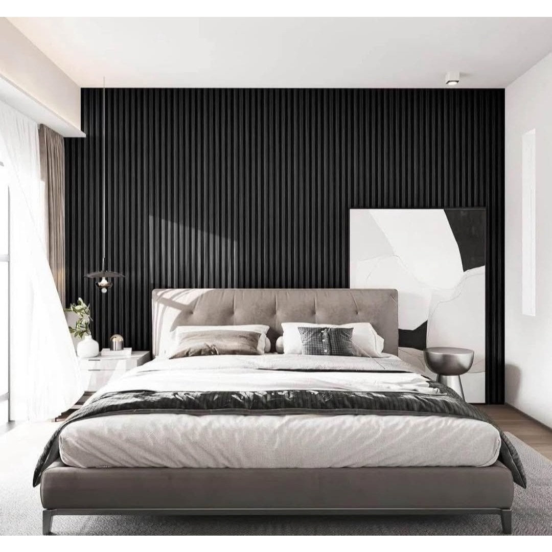 90 obo Art3d Slat Wall Panels, WPC Soundproof 3D Wall Paneling for Interior Wall Decor, TV Background