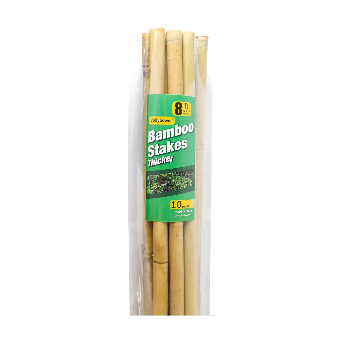 10pcs 1" D Thicker Heavy Duty Bamboo Stakes, 8FT Plant Stakes