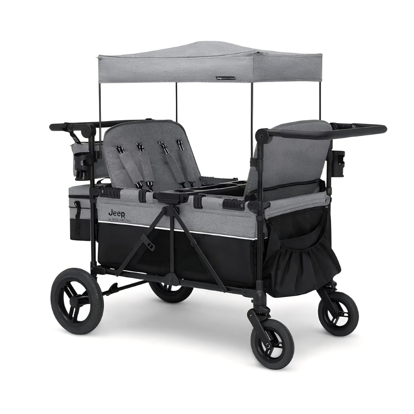 Jeep Wrangler Deluxe 4 Seater Stroller Wagon by Delta Children - Premium Quad Stroller