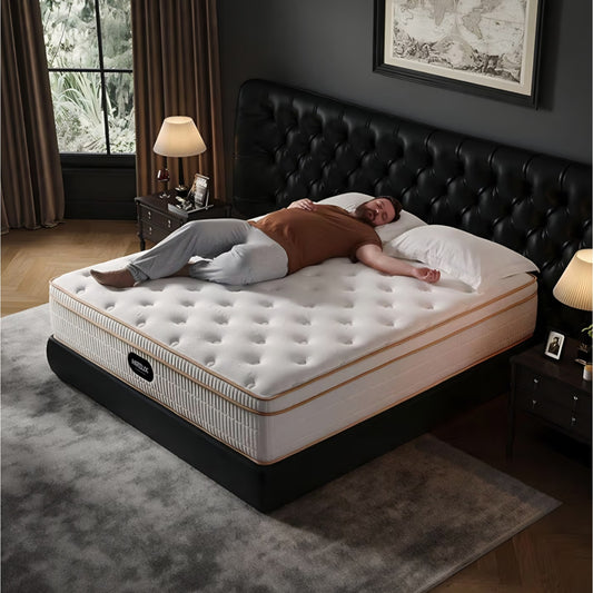 14 Inch King Size Mattress, Hirelix Firm with Memory Foam and Individually Wrapped Pocket Coils,