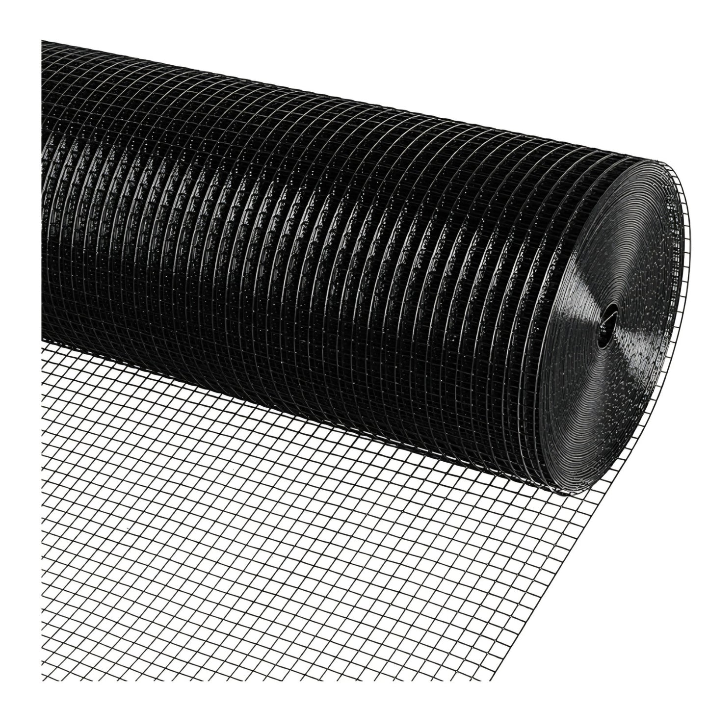 Black Vinyl Coated Hardware Cloth 1/2 Inch 48inx100ft 19 Gauge, Welded Wire Fencing Chicken Wire