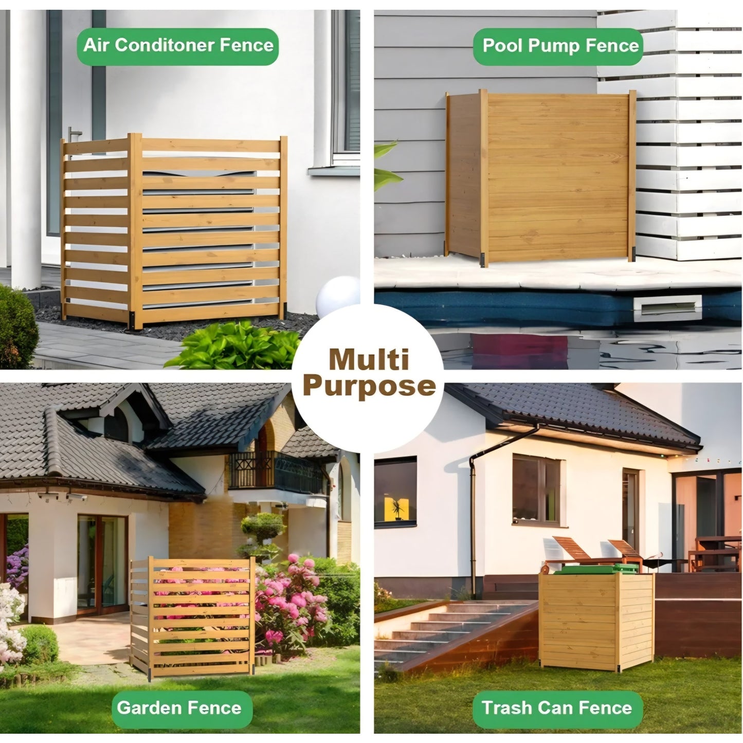 APRILSOUL Outdoor Privacy Screens, 38" W x 42" H Air Conditioner Fence Privacy Fence Panel Pool