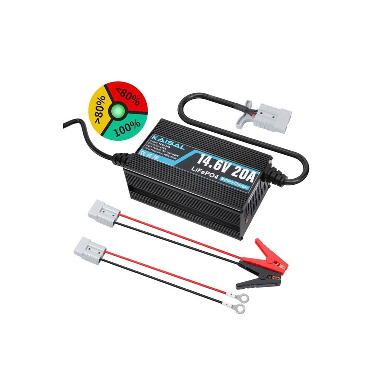 12V 20A Lithium Battery Charger 14.6V LiFePO4 Battery Charger for 12.8V LiFePO4 Lithium