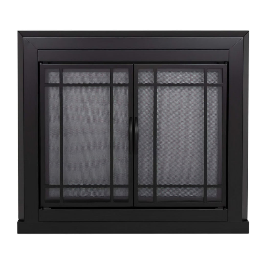 Fireplace screen Easton Medium Black