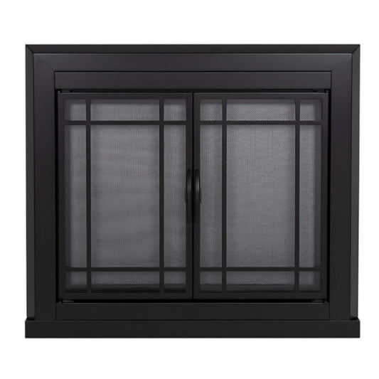 Fireplace screen Easton Medium Black