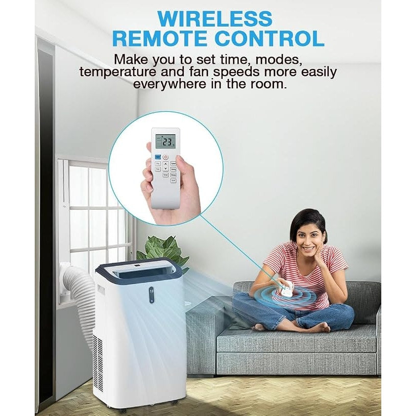 14000 BTU Portable AC Unit, Portable Air Conditioners for Room Cools up to 700 sq.ft, 24H Timer