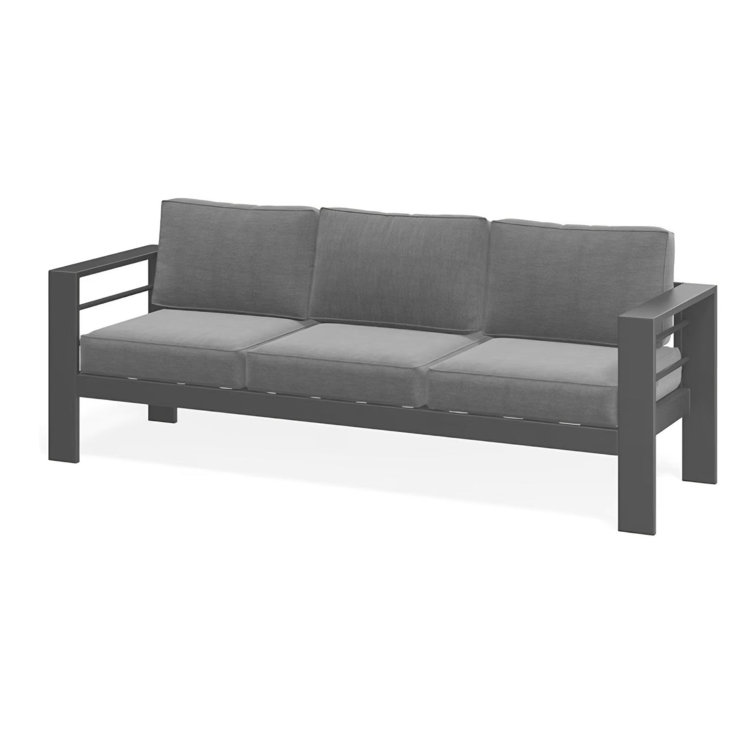 Wisteria Lane Patio Furniture Metal Sofa, Metal Outdoor Chairs with Upgraded Cushions, All-Weather