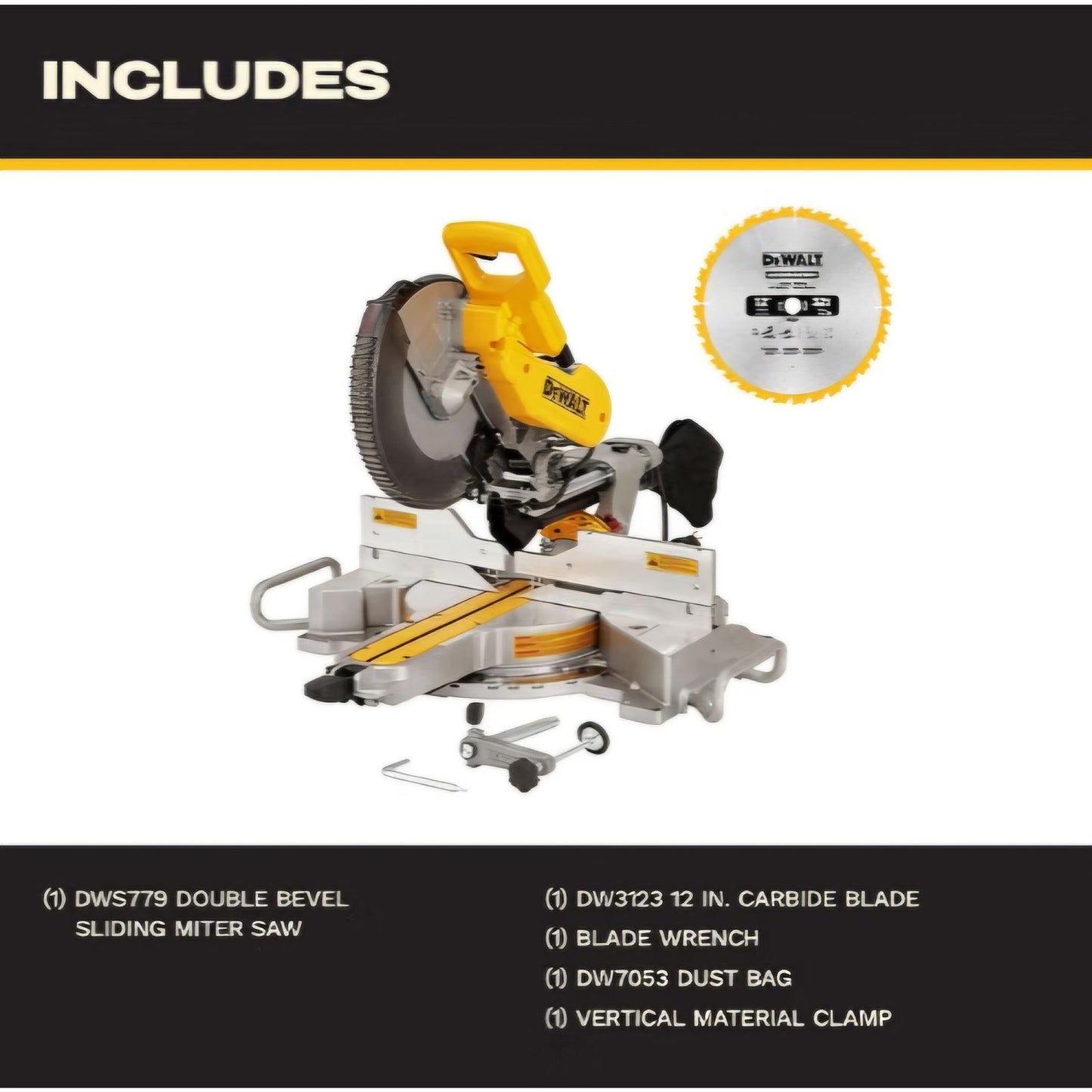 DEWALT Miter Saw, 12 Inch Double Bevel Sliding Compound Miter Saw