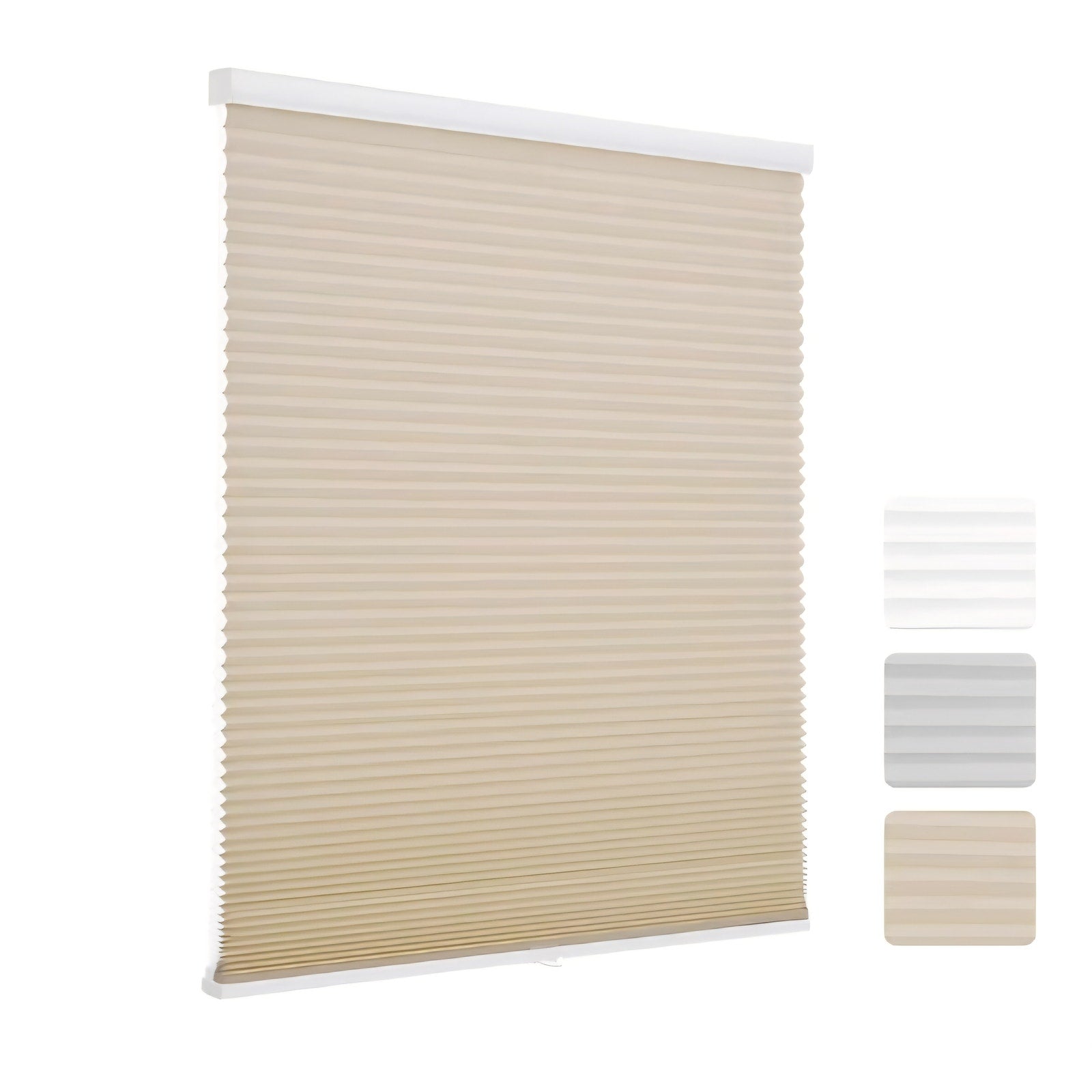 1.5-Inch Cellular Cordless Light , Honeycomb Window Blinds for Soft (31.5" W x 72" H, Beige)