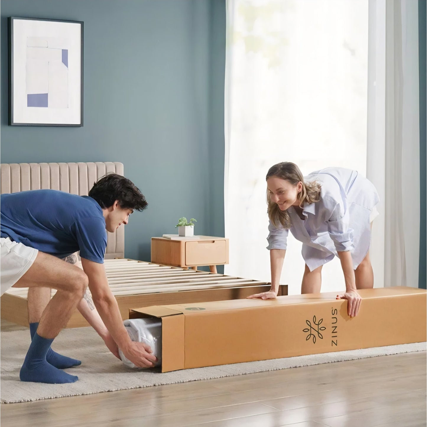 ZINUS 6 Inch Green Tea Cooling Memory Foam Mattress [New Version], Full, Fiberglass Free, Medium Firmness, Cooling Gel Foam, Certified Safe Foams & Fabric, Mattress in A Box Amazon's Choice