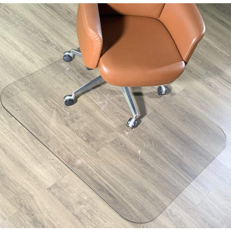 Crystal Clear 1/5" Thick 47" x 40" Heavy Duty Hard Chair Mat, Can be Used on Carpet or Hard Floor