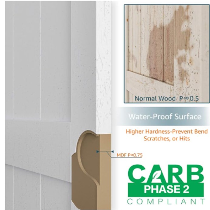 36''x84'' Sliding Barn Door with 6.6 Ft Barn Door Hardware Kit