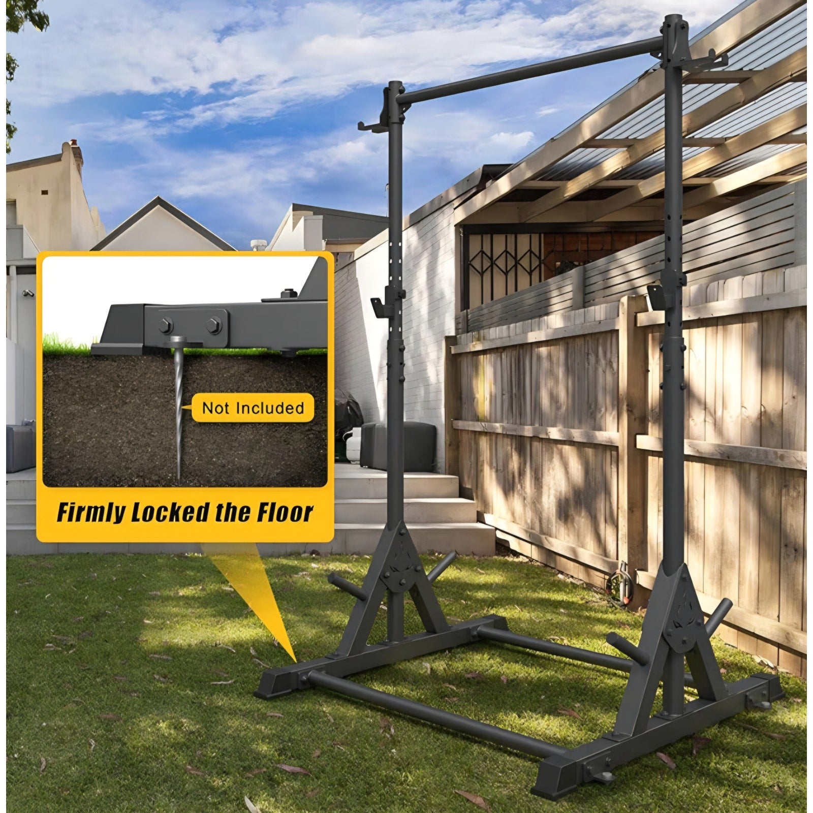 Pull Up Station, Strength Training Workout Pull Up Bar Free Standing for Home Gym