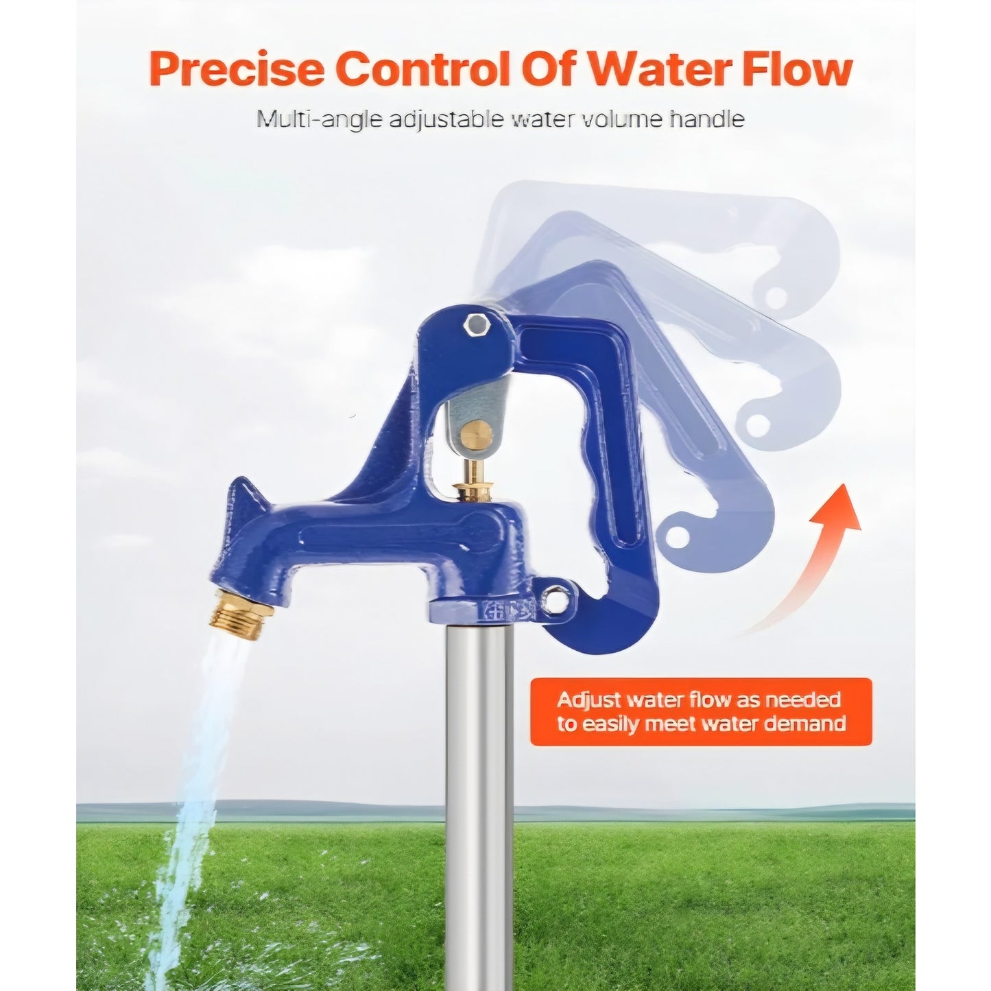 VEVOR Frost Proof Yard Hydrant, 3.25FT Freeze-Proof Outdoor Faucet with 12" Bury Dept, 3/4" NPT Pip