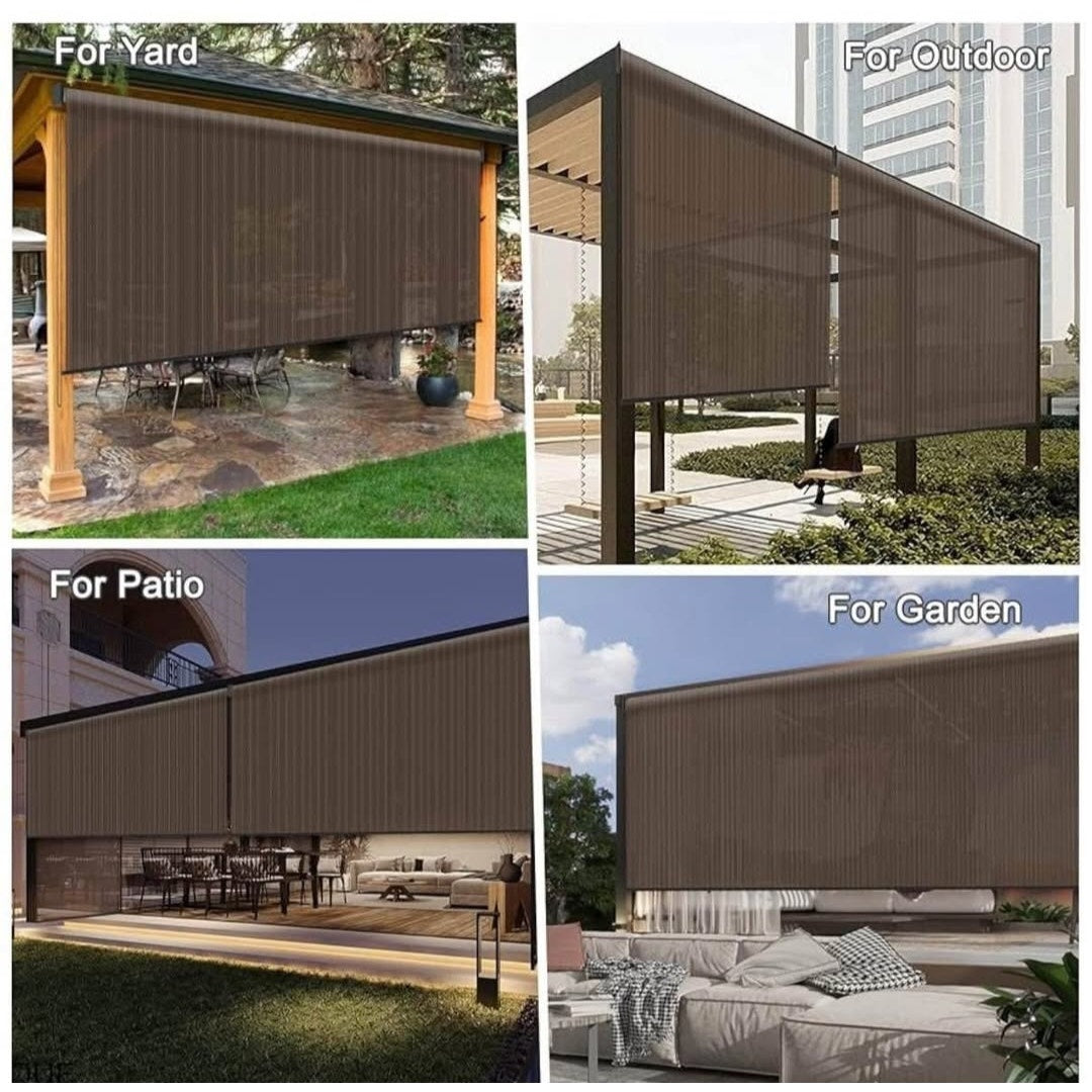 50 OBO LOVE STORY Outdoor Roller Shades,6'(W)*6'(H) Exterior Roll Up Shades,Roll Up Blinds forPatio