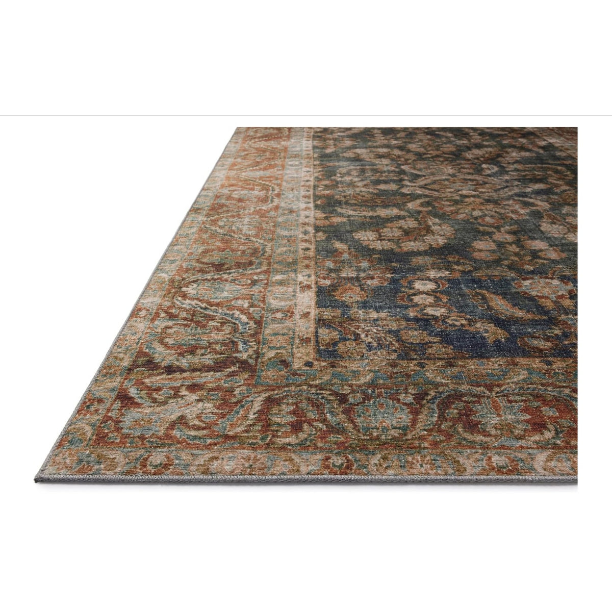 Loloi Chris Loves Julia Jules Ocean/Spice 7'-6" x 9'-6" Area Rug