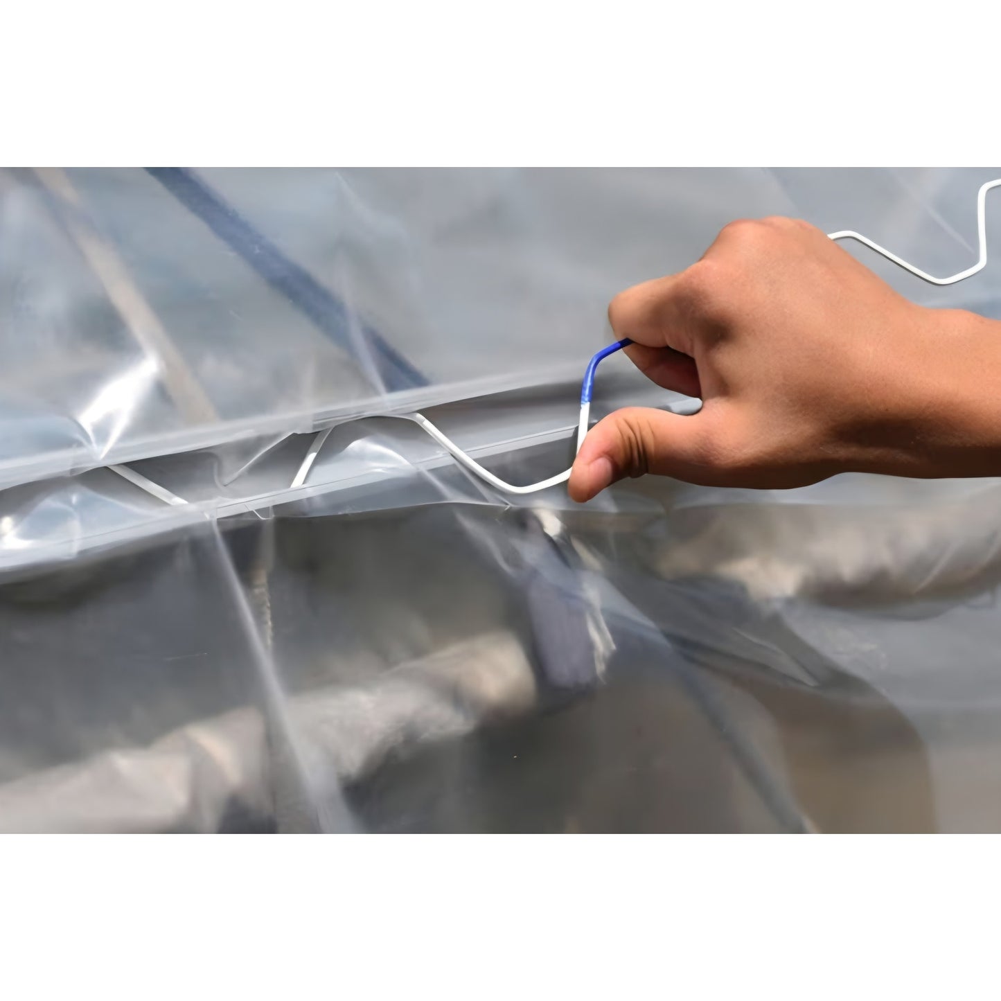 Greenhouse Spring Wire & Lock Channel 6.6 ft - PVC Coated Spring Wire & Aluminum U-Channel Bundle,