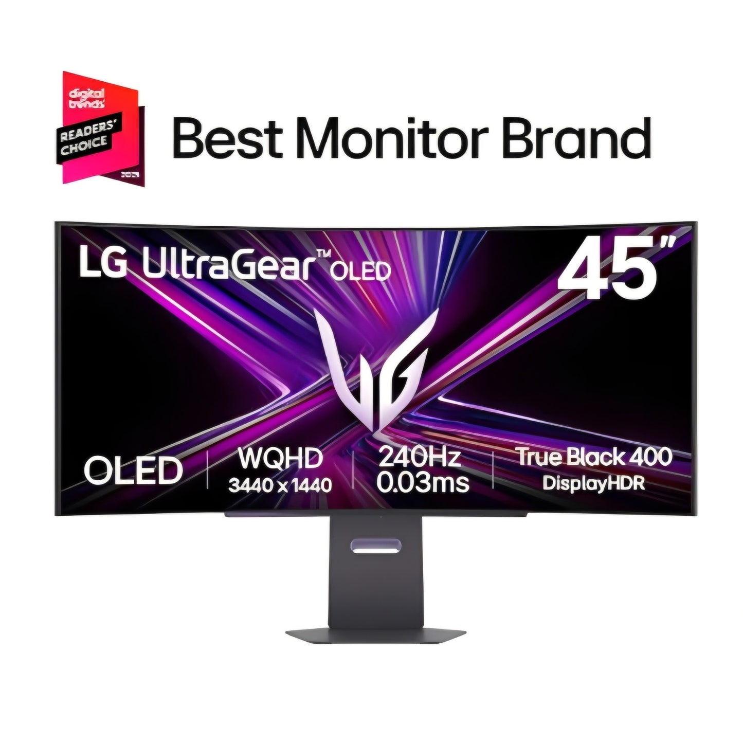 Monitor, LG 45GX950A-B 45-inch Ultragear 5K2K WUHD (5120 x 2160) OLED Curved Gaming Monitor