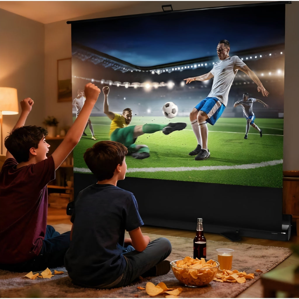 84 inch Portable Projector Screens Indoor Outdoor Projector Screen 4:3 4K HD Outdoor Movie Screen