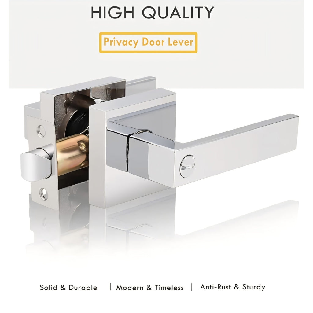 6 Pack Privacy Door Lever, Keyless Interior Door Handle with Lock