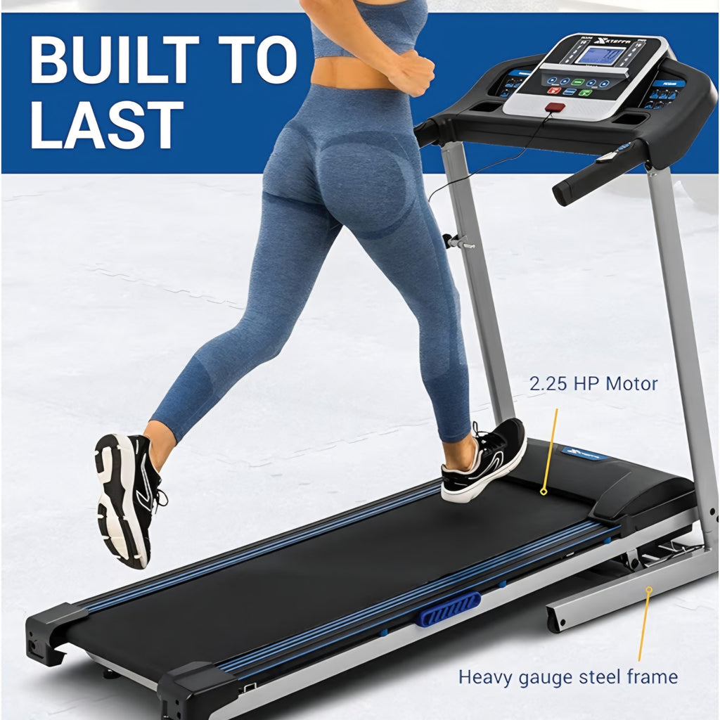 Folding Smart Treadmill, Compact Design, 250+ LB Weight Capacity, Powerful Motor