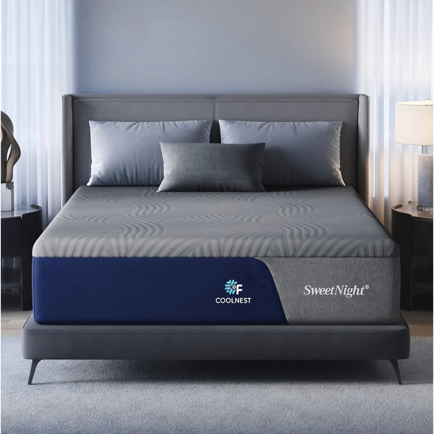 Sweetnight CoolNest 14 Inch Full Mattress, Cooling Gel Memory Foam Mattress Full Size for Cool Night Sleep, 5-Zone Ergo Support for Pressure Relief, Medium Firm, CertiPUR-US Certified