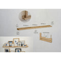 Wallniture Denver 60" Picture Ledge Shelf Set of 2 for Living Room Decor