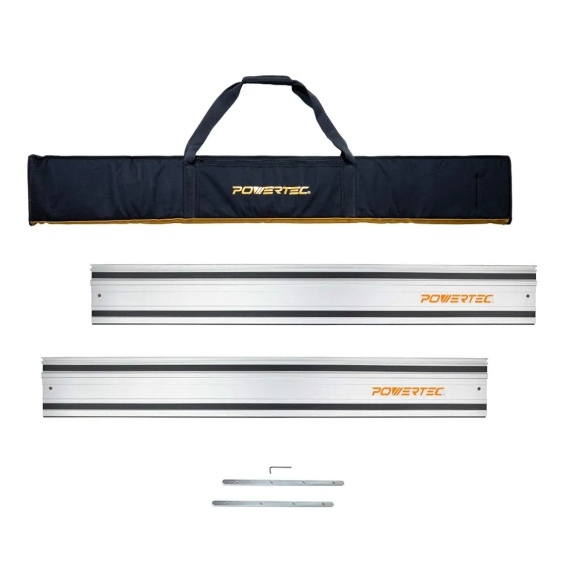 POWERTEC 71550 55" Track Saw Guide Rail Kit for Makita or Festool | Includes (2) Guide Rails
