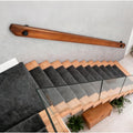 Wood Handrails, Indoor Non-Slip Staircase Handrail,Retro Rustic Wall Mount Railings Handrails