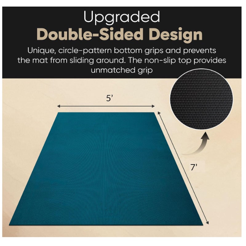 Gorilla Mats Extra Large Yoga Mat - 9x6/12x6/15x6 ft - 8mm Exercise Mat Extra Thick