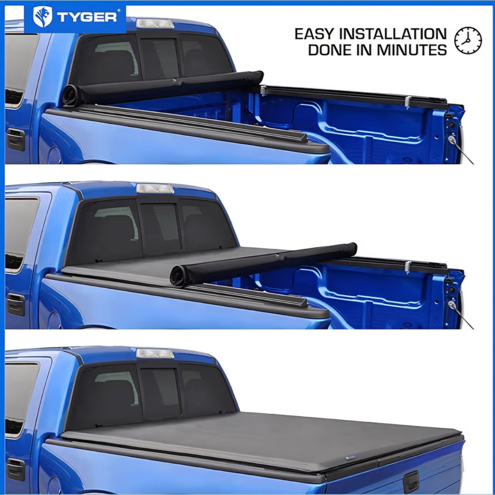 Truck Bed Tonneau Cover 2019-2026 Chevy Silverado GMC Sierra 1500 (Not Fit 19 LD/Limited)