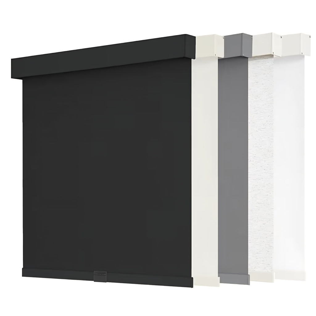 Blackout Roller Shades Cordless Blinds for Windows, Free-Stop Shades with Valance