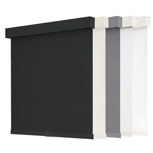 Blackout Roller Shades Cordless Blinds for Windows, Free-Stop Shades with Valance