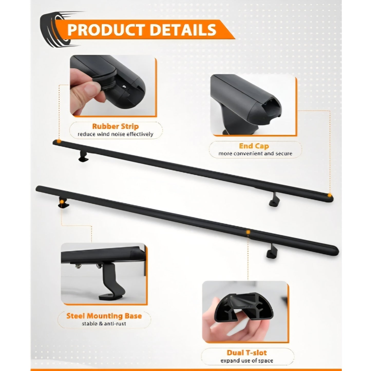 MELIPRON 60" Truck Cap Topper Rack Adjustable Aluminum Ladder Roof Rack for Kayak Canoe Lumber Pipe