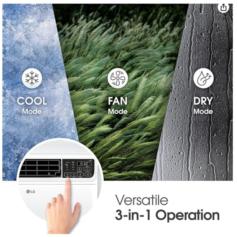 LG 8,000 BTU Dual Inverter Smart Window Air Conditioner, 115V, Cools 340 Sq. Ft. for Bedroom