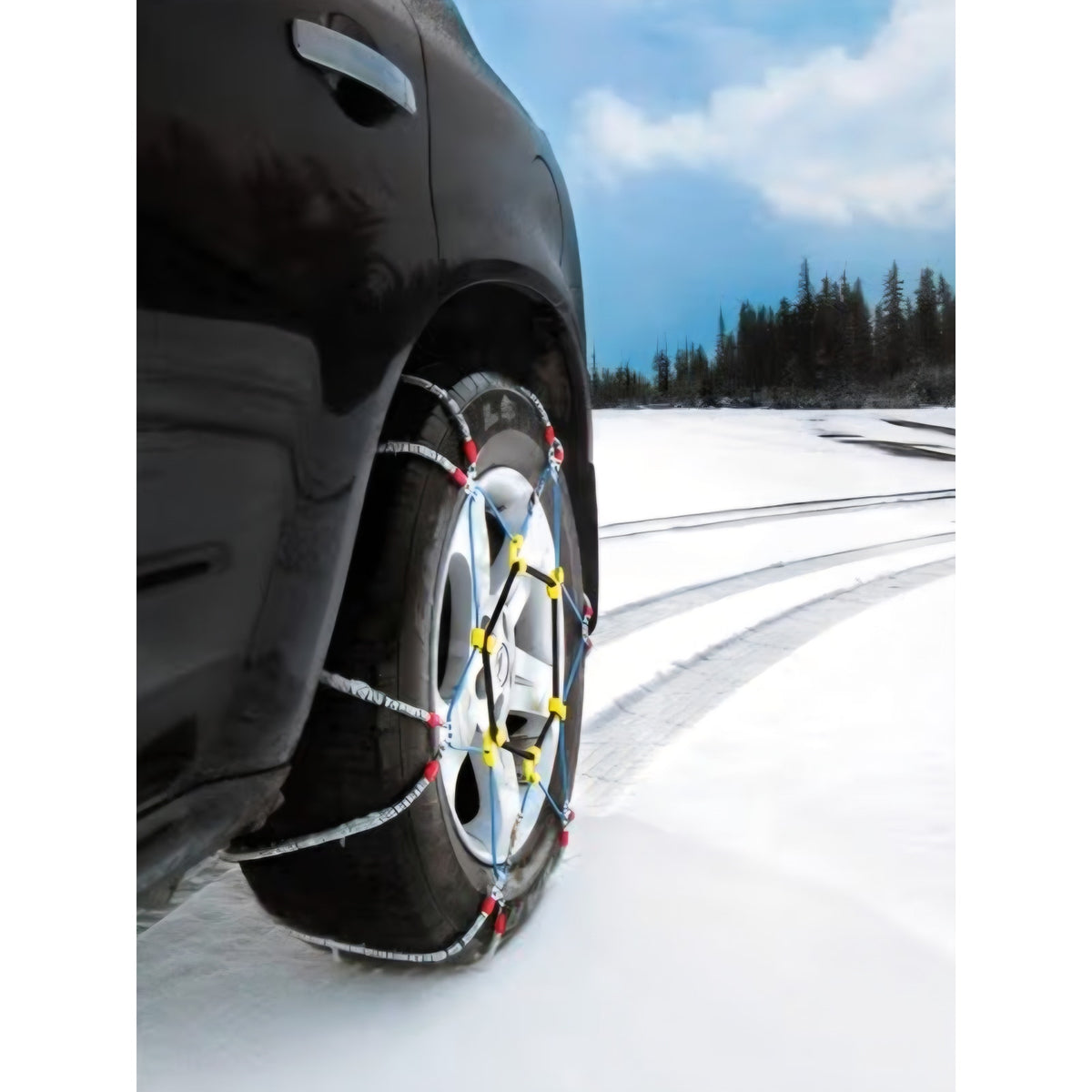Tire Chain for Passenger Cars, Pickups, and SUVs - Set of 2