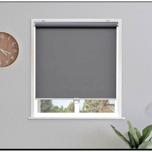 Blackout Roller Shades Blinds Cordless for Windows Pull Down Room Darkening Door Blinds with Thermal