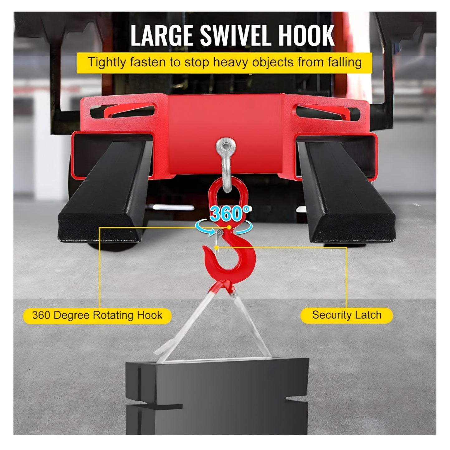 Forklift Lifting Hook, 6600lbs Capacity Forklift Lifting Hoist
