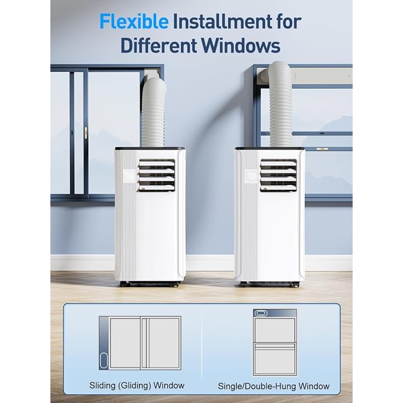 Portable Air Conditioners - 2026 Upgraded 10000 BTU for Room up to 450 Sq. Ft, 3 in 1 AC Unit.