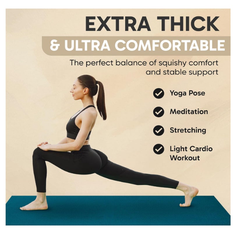 Gorilla Mats Extra Large Yoga Mat - 9x6/12x6/15x6 ft - 8mm Exercise Mat Extra Thick